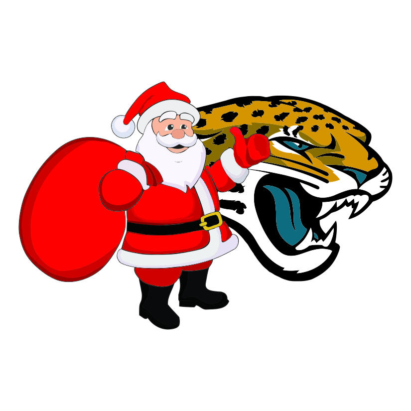 Jacksonville Jaguars Santa Claus Logo iron on paper